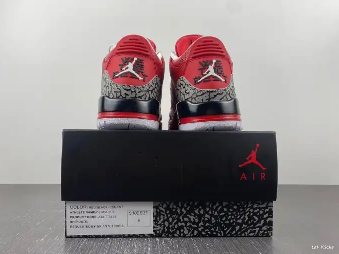 1st Kicks Shoes Khaled Air AJ3-770438 Grateful Retro DJ 3 Jordan 0528